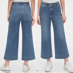 GAP High Rise Wide-Leg Crop Pants